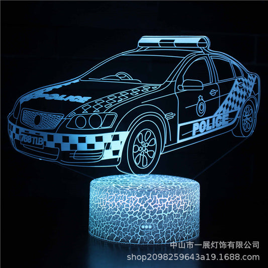 Cross-border exclusive explosion car series colorful creative 3D lights LED gift night light gift table lamp visual lights