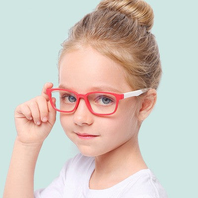 2019 new fashion children's anti-blue light glasses men and women flat mirror silicone goggles soft frame F8140