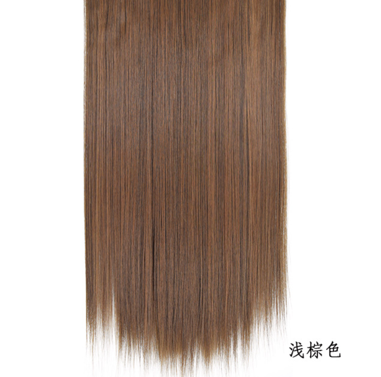 Female wig U-shaped half head hood 7 card long chemical straight hair wig