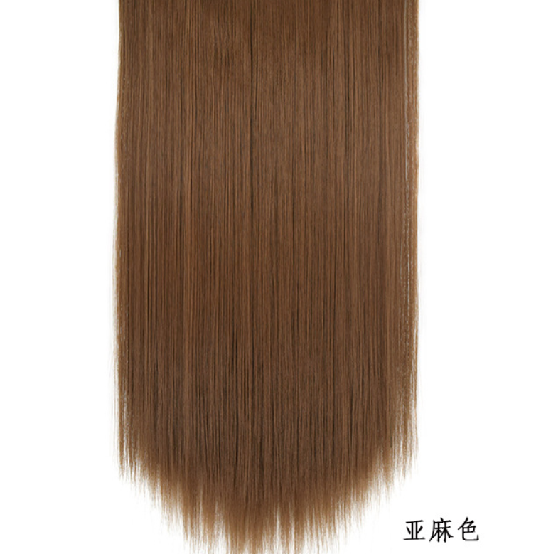 Female wig U-shaped half head hood 7 card long chemical straight hair wig