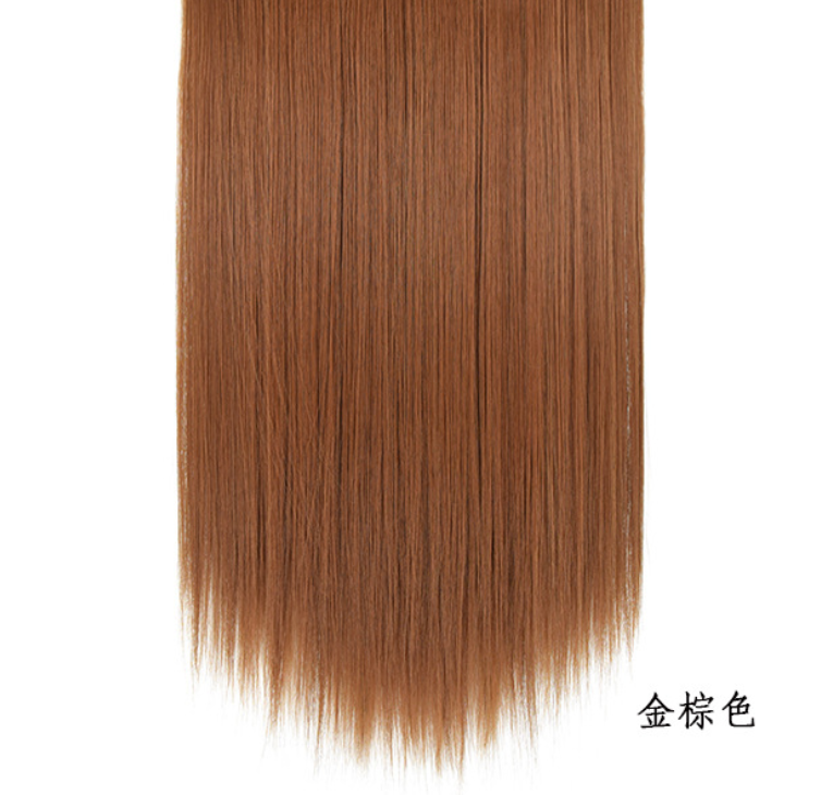 Female wig U-shaped half head hood 7 card long chemical straight hair wig