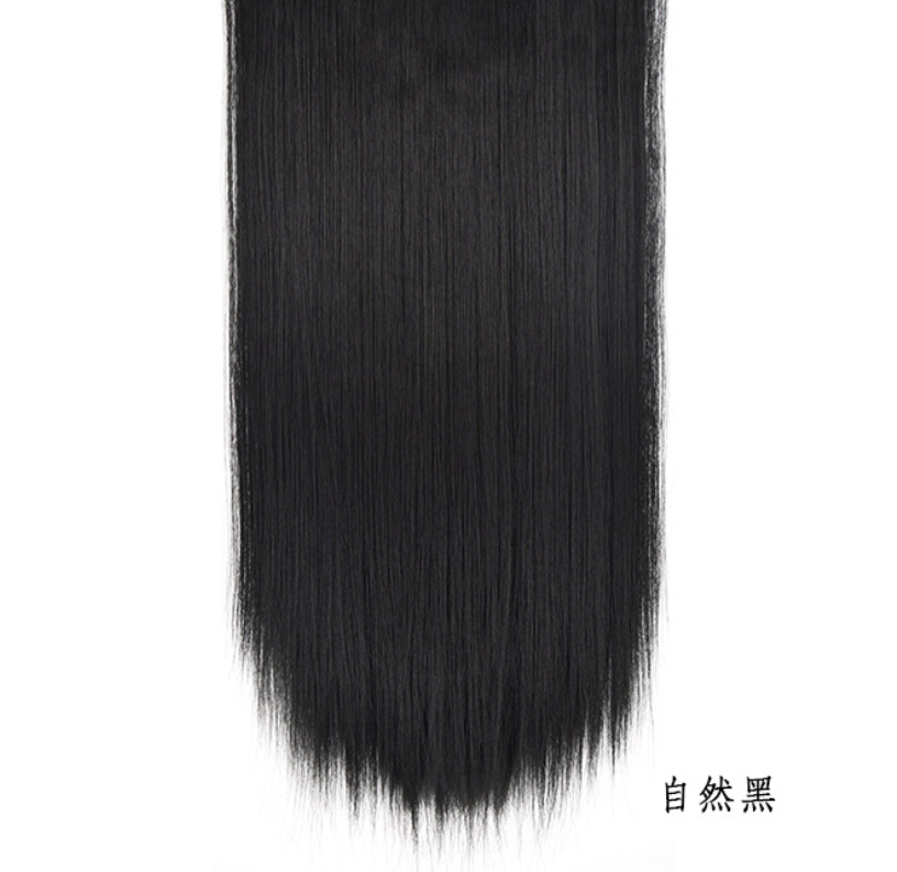 Female wig U-shaped half head hood 7 card long chemical straight hair wig