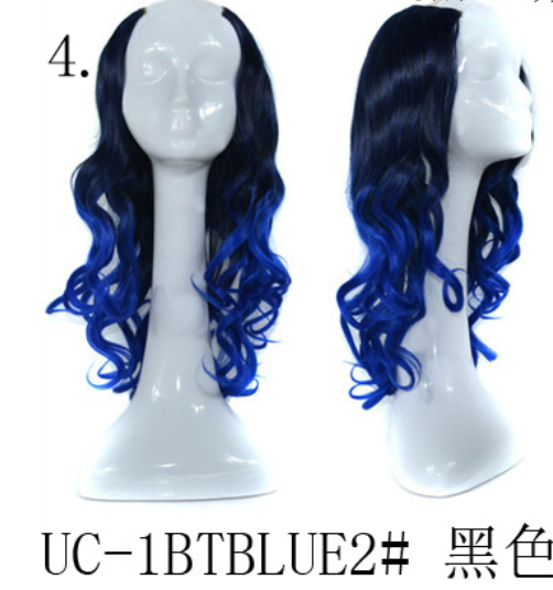 U-shaped half headgear wig female mid-length large wave pear flower roll midpoint realistic natural fluffy long curly hair headgear