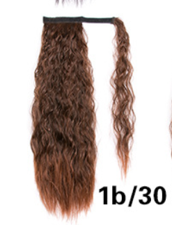 AISI BEAUTY Long Curly Ponytail Natural Wrap On Clip Hair Extensions for Women False Hair Horse Tail Synthetic Hair Piece