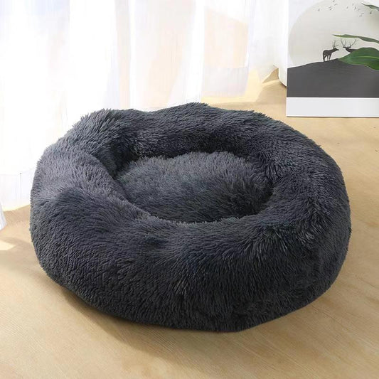 Manufacturers deep sleep dog kennel cat kennel round long-haired hair South Korean velvet autumn and winter nest pad cat mattress small and medium-sized dogs