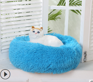 Pet supplies cross-border kennel cat nest round long-haired dog mat autumn and winter nest pad cat mattress pet nest