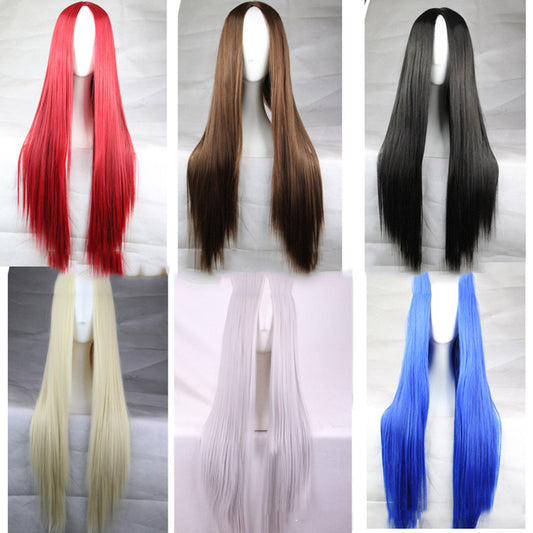 Cross-border hot style wigs Europe, America, Africa, long straight hair chemical fiber wigs