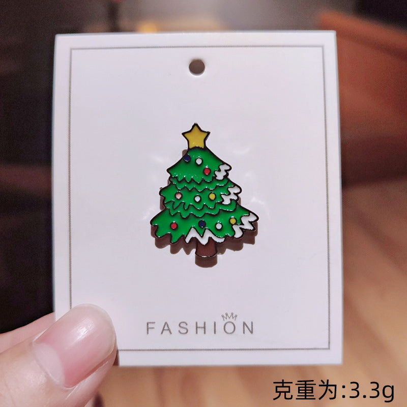 Christmas elk cute Japanese style brooch personalized metal badge pin accessories cartoon collar clothing trinkets