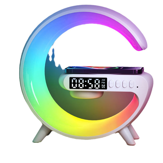 Small G light Bluetooth speaker clock alarm clock wireless charger night light small G light wireless charging atmosphere light wake-up light