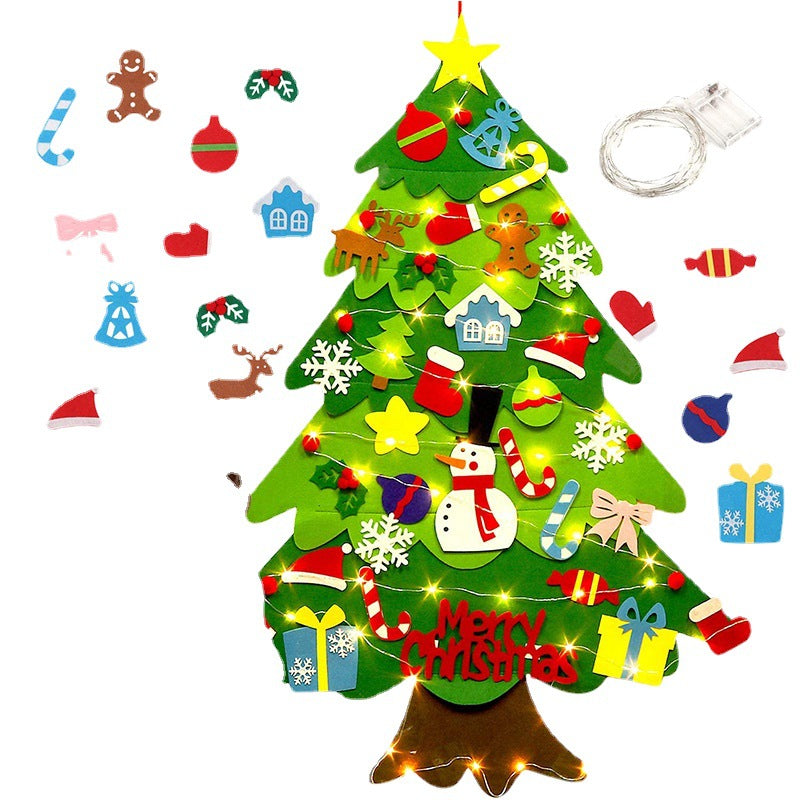 Felt Christmas tree non-woven fabric new children's DIY felt Christmas tree Christmas decorations pendant felt Christmas