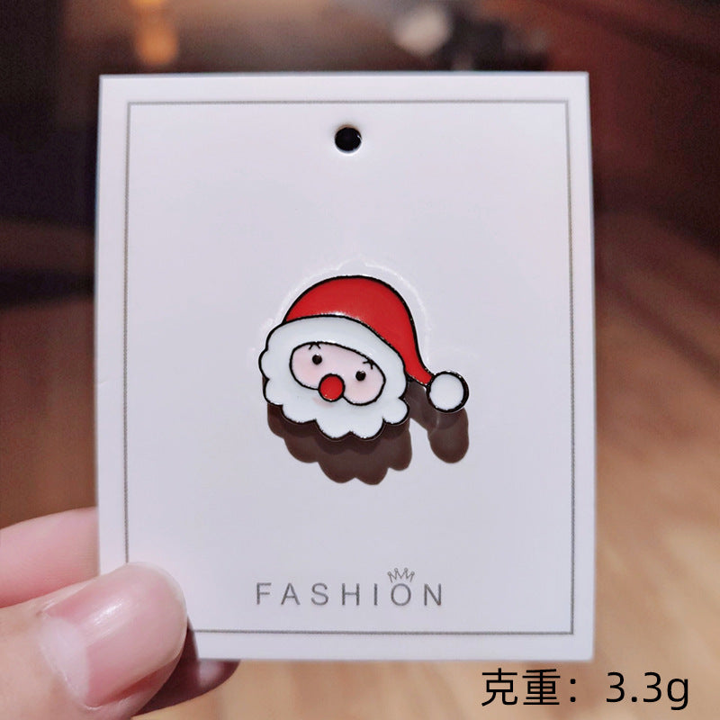 Christmas elk cute Japanese style brooch personalized metal badge pin accessories cartoon collar clothing trinkets