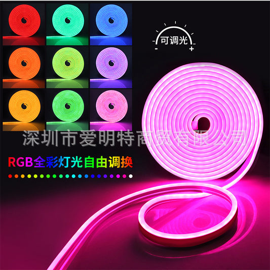 12V Smartphone Bluetooth APP Controlled LED Neon Light with RGB Neon Soft Light Strip