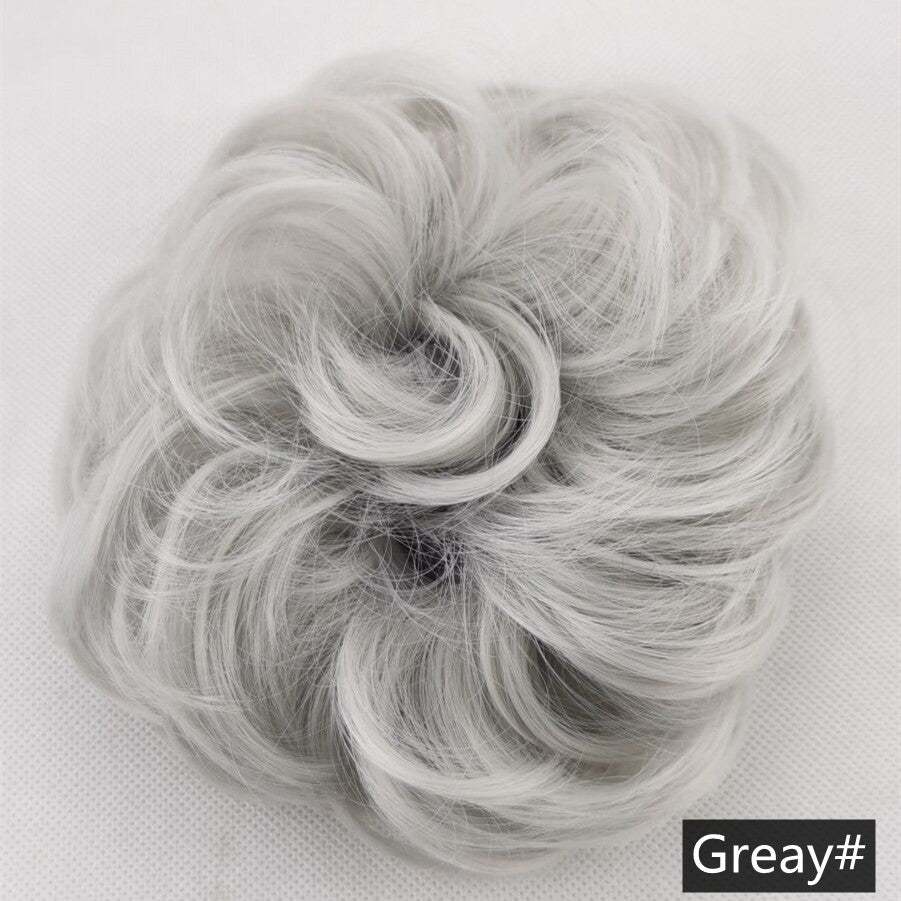 Foreign trade exclusively for high temperature silk wig 50 color wig hair ring ball head fluffy matte simulation plate hair ring spot