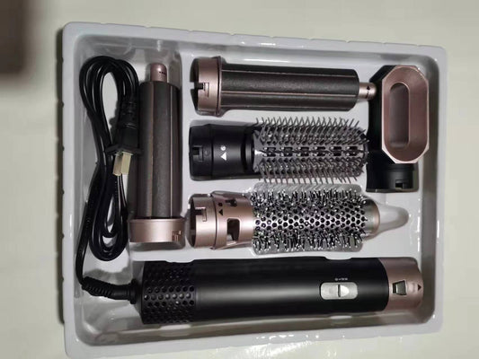 New five-in-one hot air comb, automatic curling wand, dual-purpose multi-purpose hair styling comb, electric blow-dry