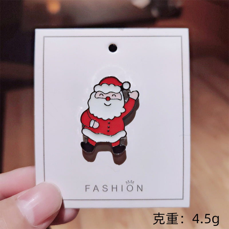 Christmas elk cute Japanese style brooch personalized metal badge pin accessories cartoon collar clothing trinkets