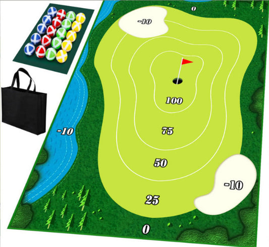 Cross-border The Casual Golf Game Set Casual Golf Game Set Golf Batting Mat