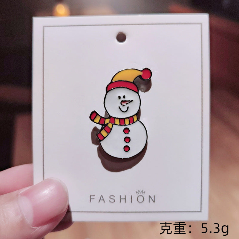 Christmas elk cute Japanese style brooch personalized metal badge pin accessories cartoon collar clothing trinkets