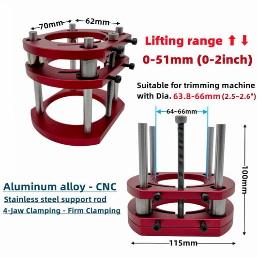 Router Lift for 65mm Diameter Motors - Woodworking Router Ta